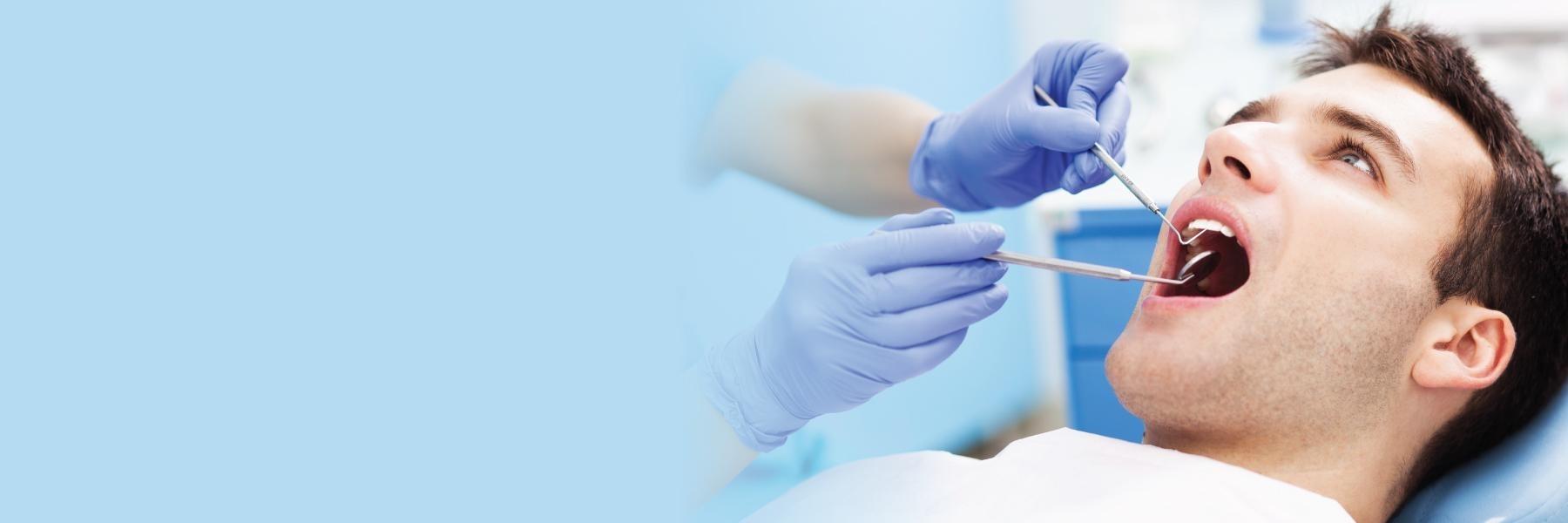 man during emergency dentistry appointment in West Perth, WA